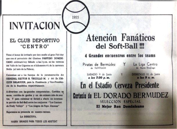 Invitación histórica a intercambio deportivo de 1955